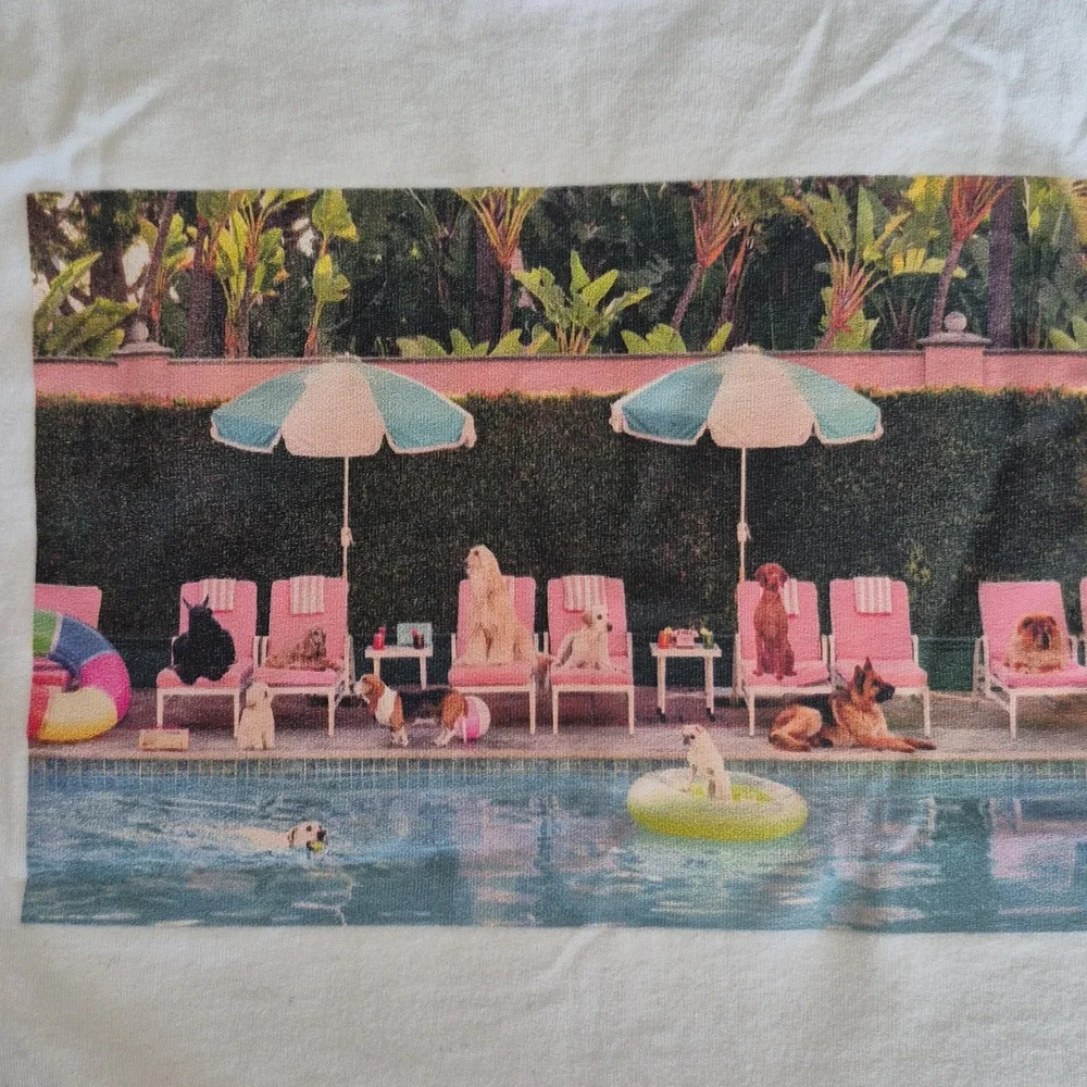 Gray Malin Dogs At The Beverly Hills Hotel Tee 6 JANIE and JACK ringer T-shirt